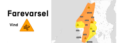 Avsluttet: Oransje farevarsel for svært kraftige vindkast i Møre og Romsdal, Trøndelag og deler av Østlandet og Sørlandet