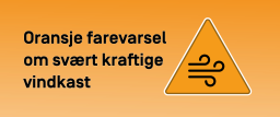 Oransje farevarsel: Svært kraftige vindkast i Rogaland og Østafjells