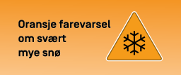 Oransje farevarsel: svært mye snø i Agder og Telemark