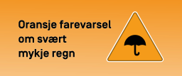 Avslutta: Oransje farevarsel om svært mykje regn i delar av Vestland fylke