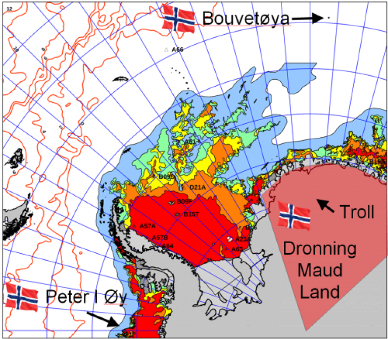 Kart over Arktis