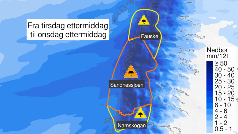 Oppdatert kart over området