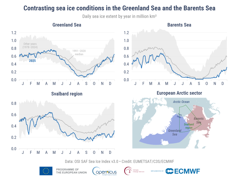 Ulike grafer, 2025 markert med blå strek.
