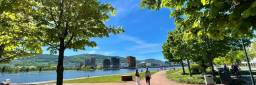  Østlandet er den varmeste landsdelen i Norge i juli. Her fra Drammen tidligere i juni i år.