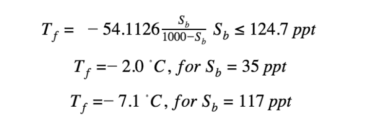 Image of the freezing point formula