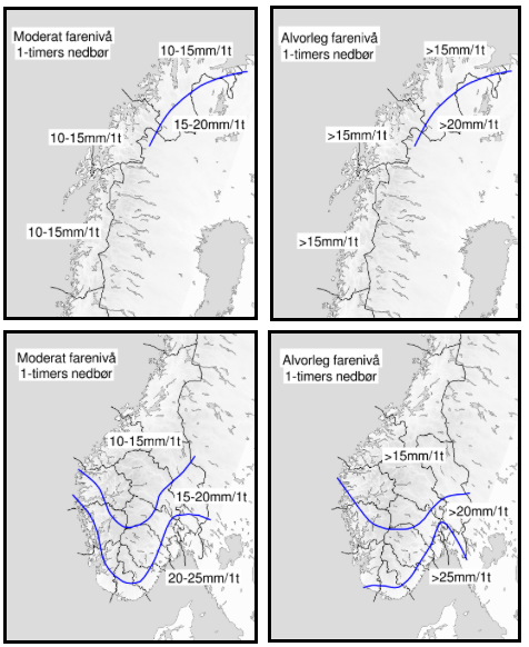 1-times nedbør