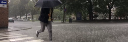 Styrtregn på Sommerfrydløkken i Oslo.